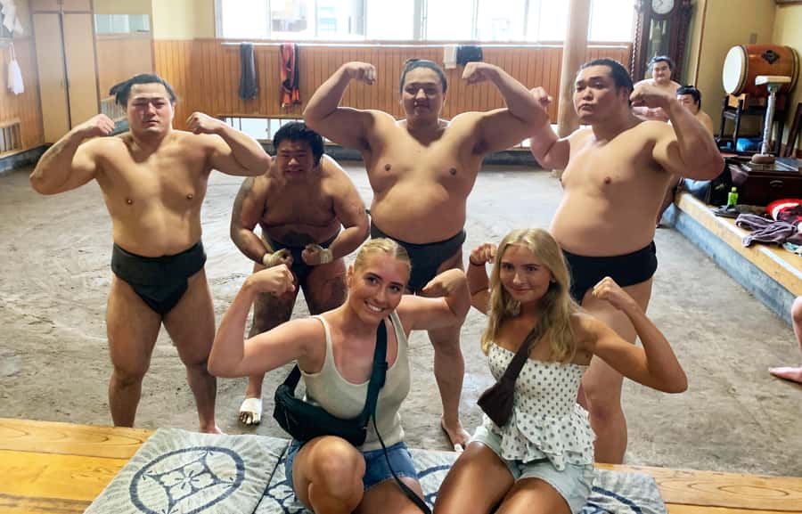 Nagoya: Visit Sumo Morning Practice with English Guide - The Photo With a Rikishi