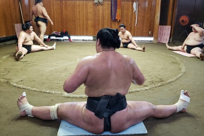 Sumo Practice Viewing Guided Tour and Photo with Sumo Wrestlers - A quiet morning inside Tatsunami-beya