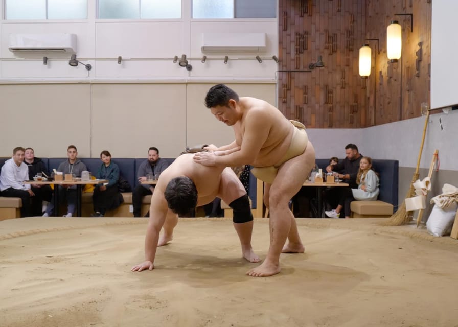 Tokyo: Challenge Sumo Wrestlers and Enjoy Meal - The introduction to sumo customs and language