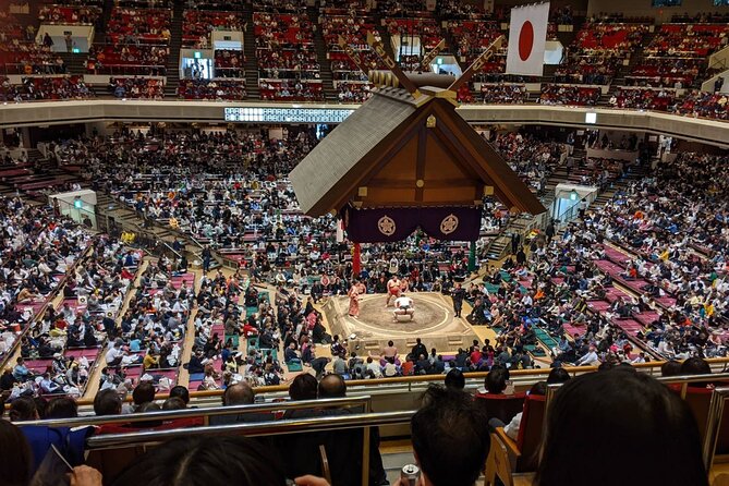 Tokyo: Enjoy Sumo match and know about it! [Ticket included] - Temples, sweets, and sumo goods in Ryogoku