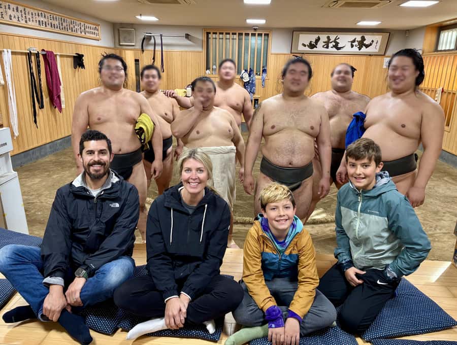 Tokyo: Morning Sumo Practice Viewing - Meeting the rikishi after practice