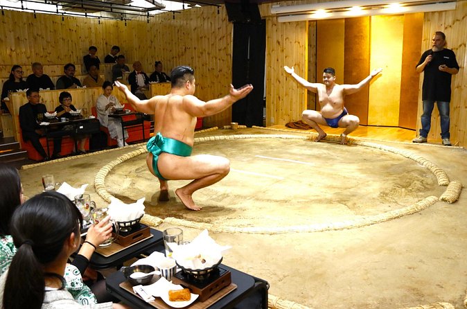 Tokyo Sumo Entertainment Show with Chicken Hot Pot and Photo - The audience challenge is the evening’s big surprise