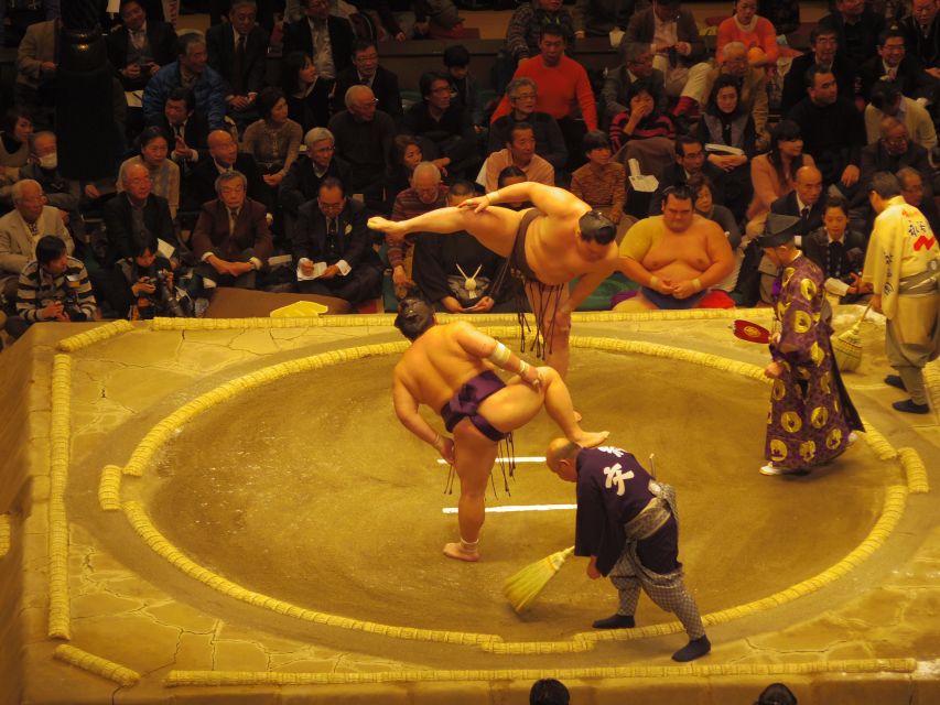 Tokyo: Sumo Tournament Tour with Chair Seat Tickets - Lunch, drinks, and the supporter kit